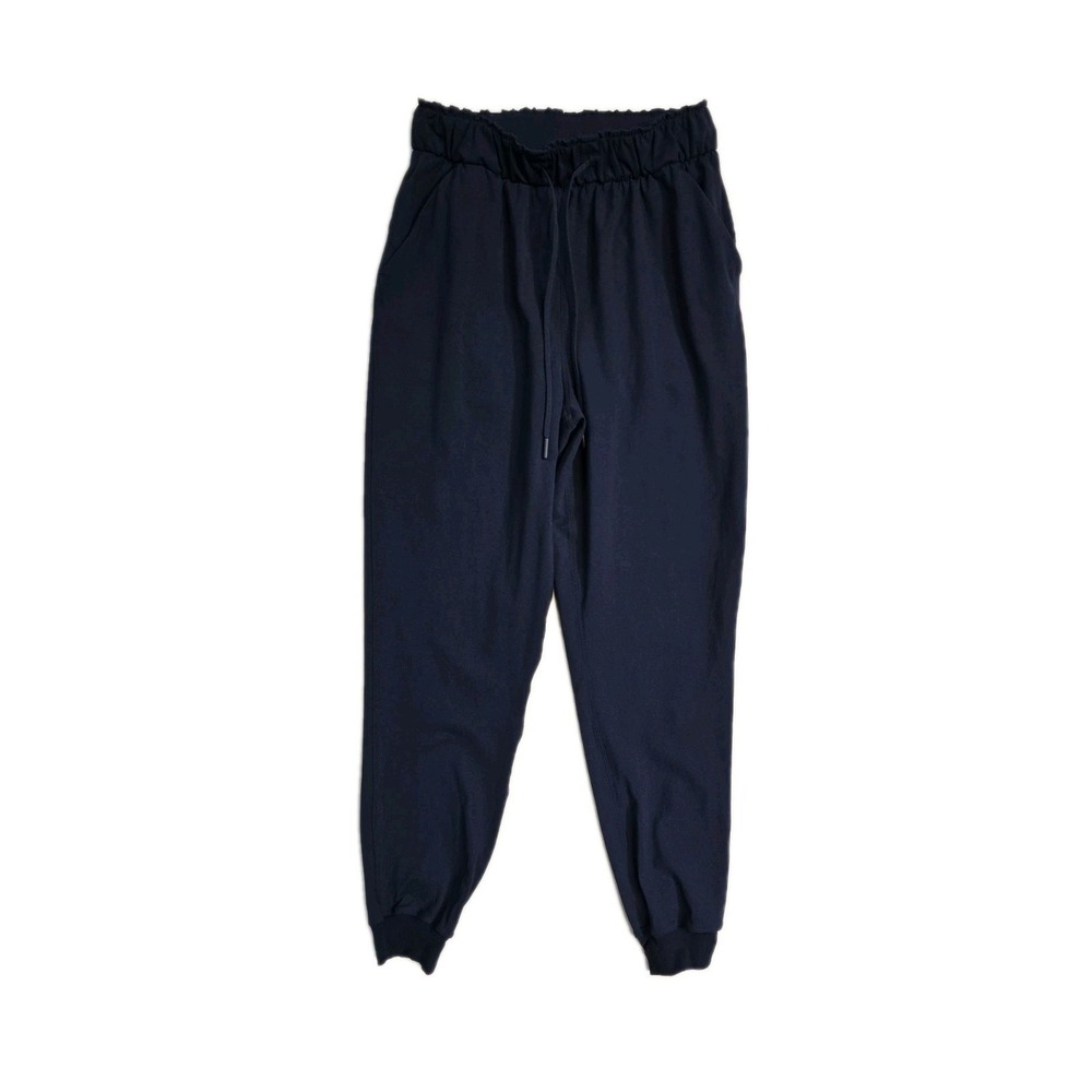 Lululemon Women's Joggers Paperbag Navy Blue 6 Drawstrings